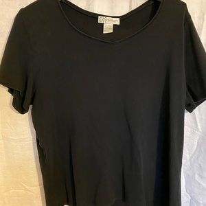 Cute black Dress Barn crew neck short sleeve top for women size 14/16